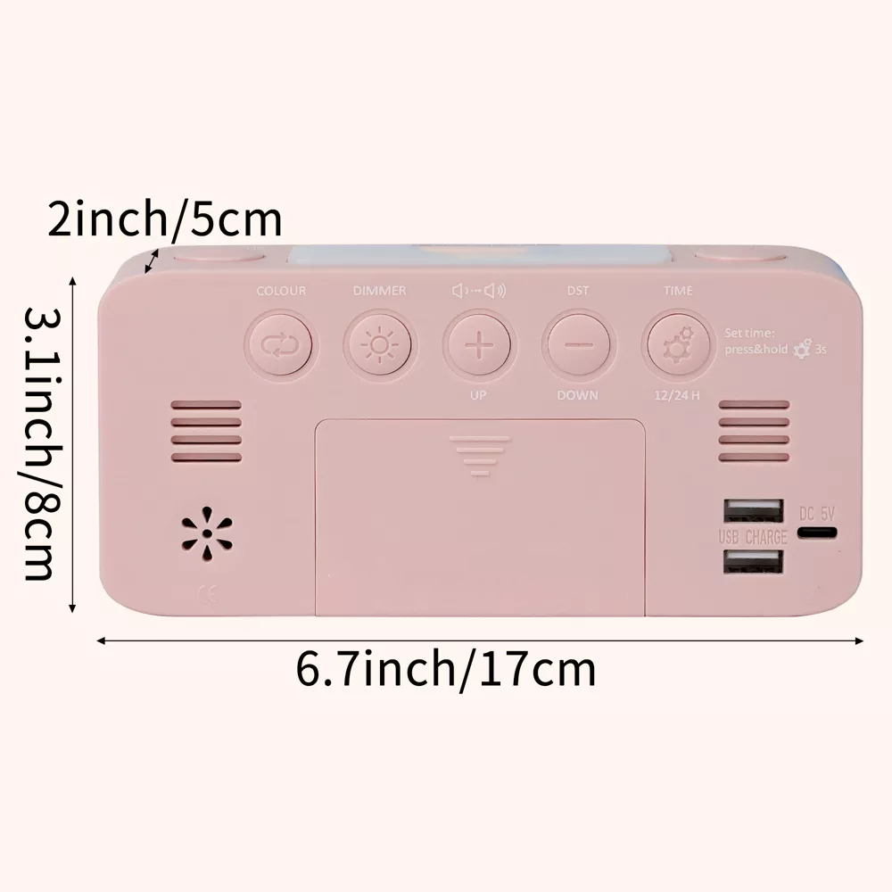 Large LED Display Digital Alarm Clock with USB Charging Port