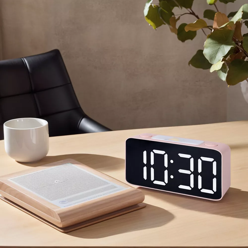 Large LED Display Digital Alarm Clock with USB Charging Port