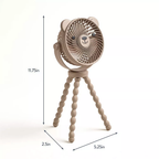 Cute Bear Stroller Portable Fan with Flexible Tripod and 3 Wind Speeds