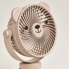 Cute Bear Stroller Portable Fan with Flexible Tripod and 3 Wind Speeds
